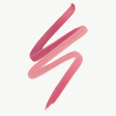 Pink lipstick swatch on a white background