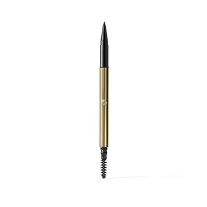 Eyebrow pencil with gold and black design on a white background (Dark brown)