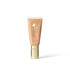 Cosmetic tube with gold cap on a white background (50 ml)