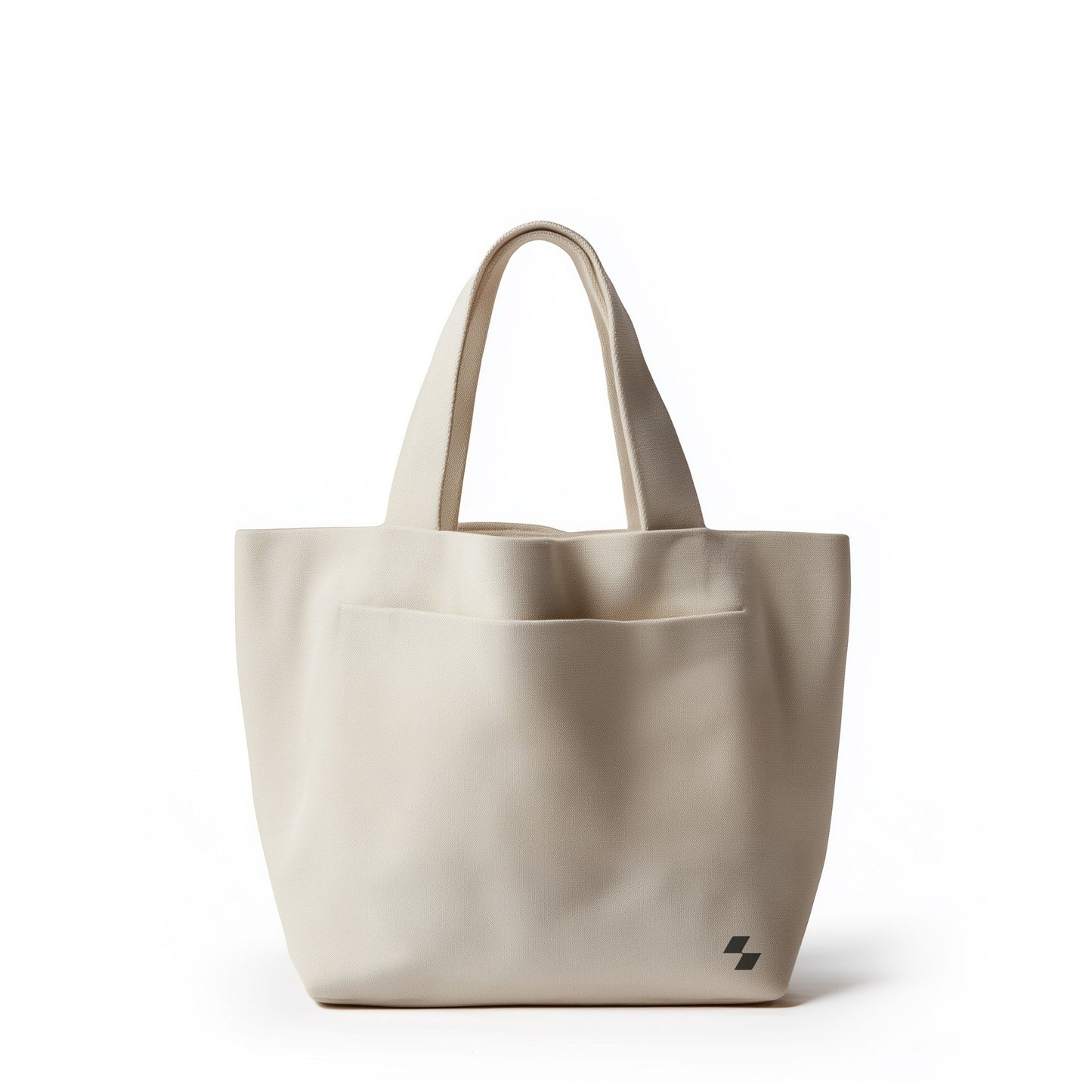 Beige tote bag on a white background