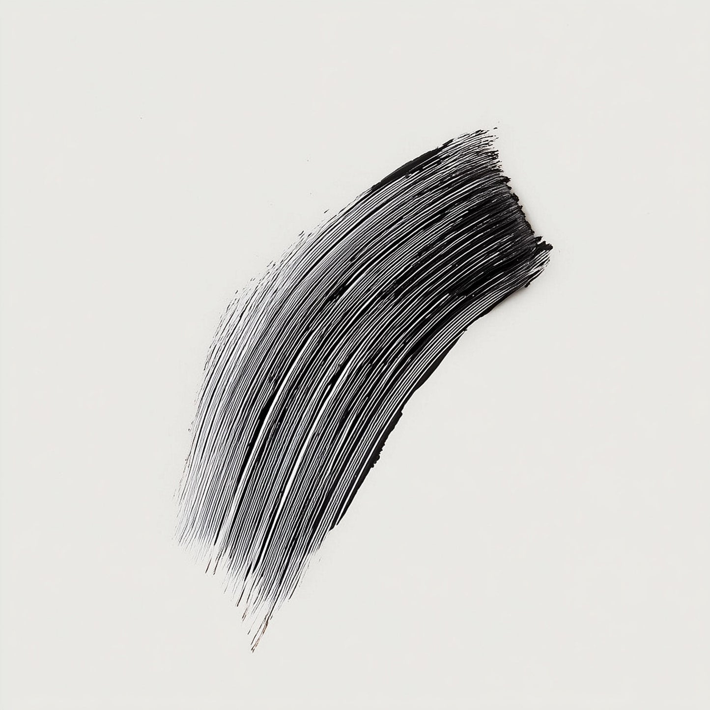 Black paint swatch on a light gray background