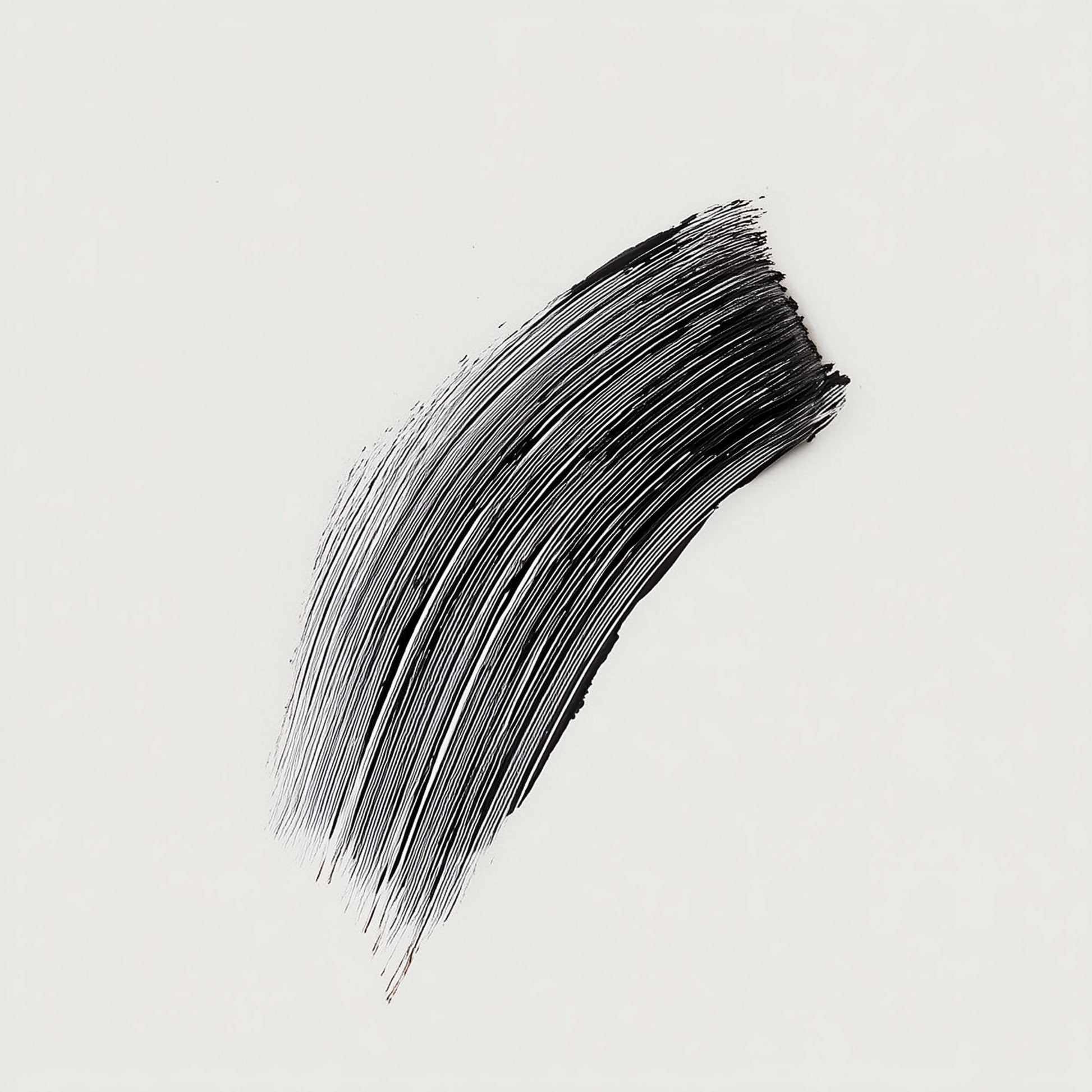 Black paint swatch on a light gray background