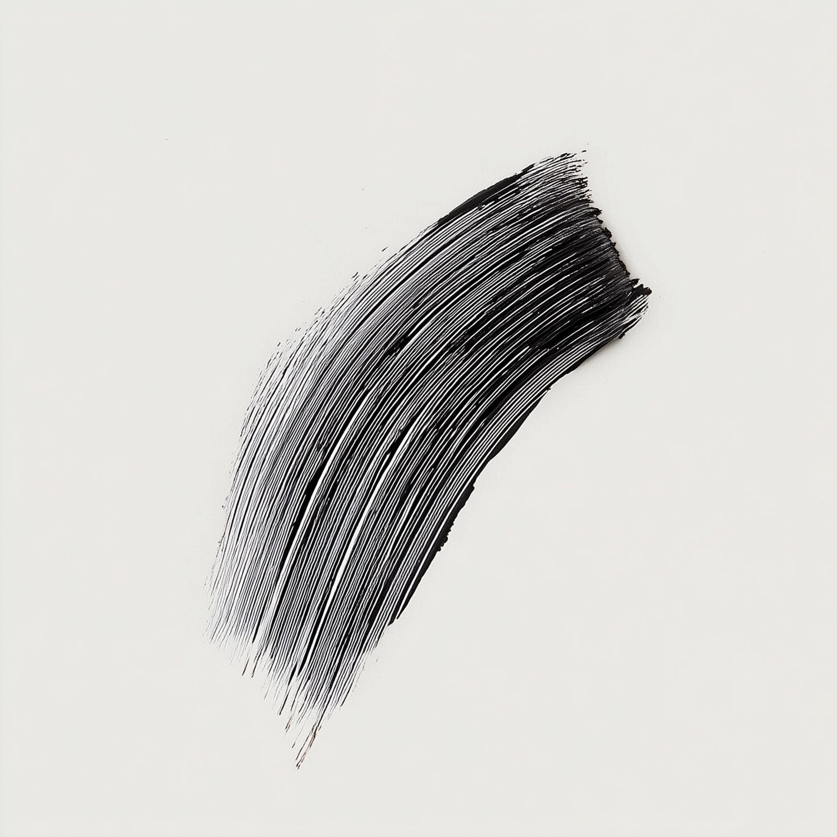 Black paint swatch on a light gray background
