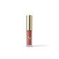Lip gloss with gold cap on a white background