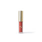 Lip gloss with gold cap on a white background (Medium Orange)