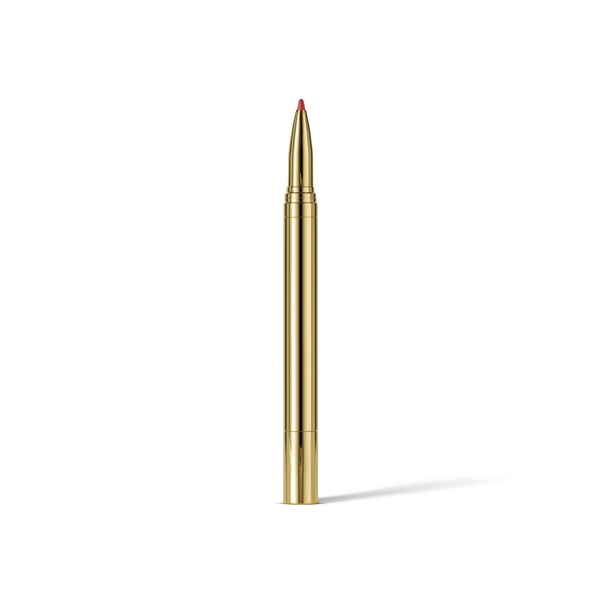 Gold pen on a white background (Red)